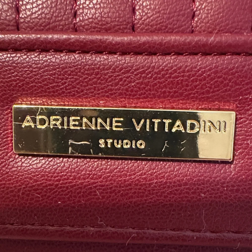 Adrienne Vittadini Deep Red Quilted Wallet - Picture 2 of 7